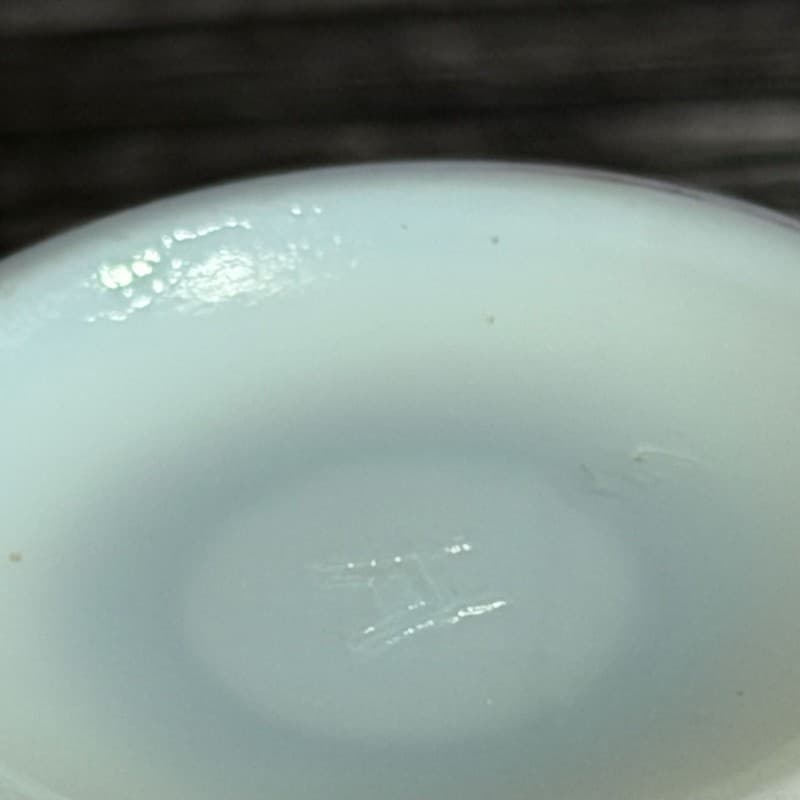 Hazel-Atlas Red Fired-On Milk Glass Coffee Cup Teacup 3" - Thumbnail 6