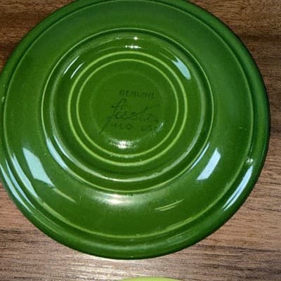 Fiesta Saucers 6" By Homer Laughlin Retired USA Lot of 4 Lime Green Teal Blue - Thumbnail 16