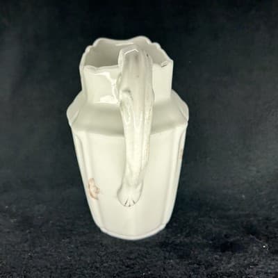 ROYAL SEMI-PORCELAIN JOHNSON BROS ENGLAND PITCHER BLUE FLOWERS GOLD TRIM Cream - Thumbnail 5