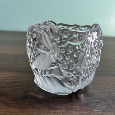 Mikasa Germany Crystal Christmas Tree Tea Light Votive Candle Holder Vase 2.75" - Thumbnail 4