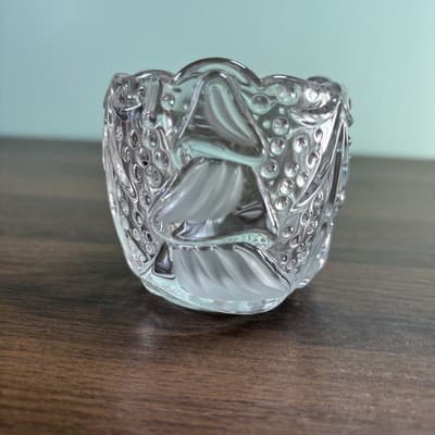 Mikasa Germany Crystal Christmas Tree Tea Light Votive Candle Holder Vase 2.75" - Thumbnail 5