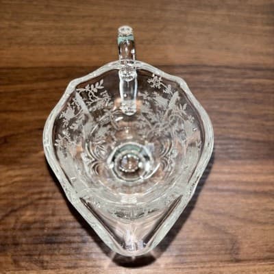 Vtg Fostoria Baroque Chintz Etched Sugar & Creamer 3 5/8” Tall Decorative Glas - Thumbnail 14