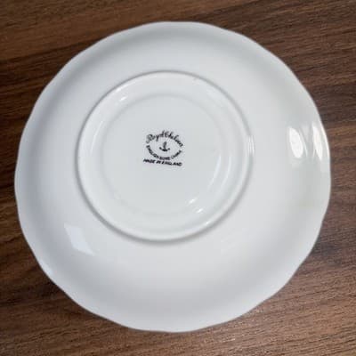 Royal Chelsea 3800A Turquoise Birds & Leaves Footed Cup and Saucer Gold Oriental - Thumbnail 8