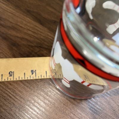 Unbranded Bowling Glass Bowling Pins And Balls Vintage Drinking Glass Red Black - Thumbnail 12