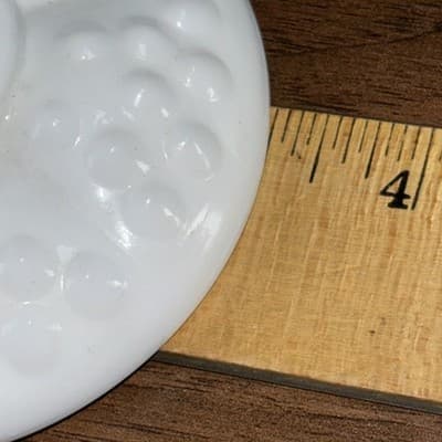 Fenton Milk Glass Hobnail Lid for Scalloped Creamer 3902-3 1/4" Replacement - Thumbnail 9