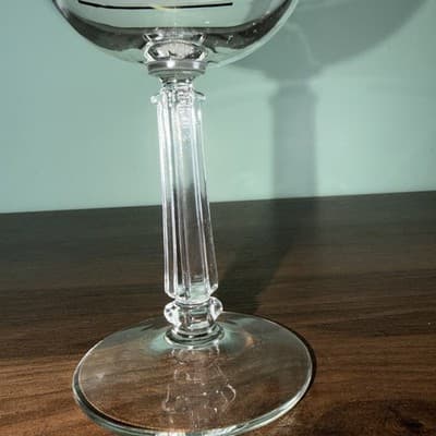 VTG LIBBY Frosted Silver Leaf MCM CHAMPAGNE / SHERBET 4 Oz GLASSES Replacement - Thumbnail 6