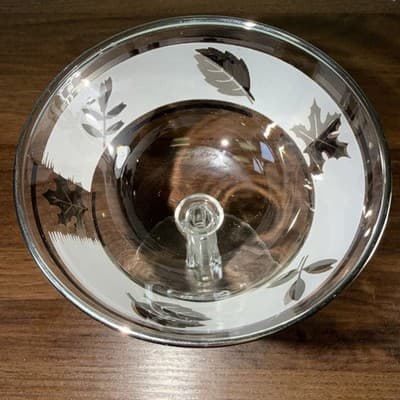 VTG LIBBY Frosted Silver Leaf MCM CHAMPAGNE / SHERBET 4 Oz GLASSES Replacement - Thumbnail 5