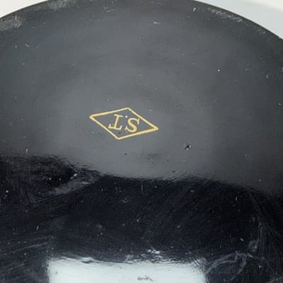 Japanese Black Lacquer Vintage Coasters w/Gold Flowers Leaf Limbs Design - Thumbnail 16