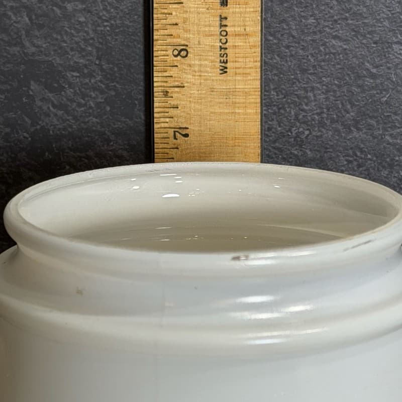 Vintage Art Deco 8-Inch Fitter Skyscraper Style Milk Glass Ceiling Light Shade w - Thumbnail 9