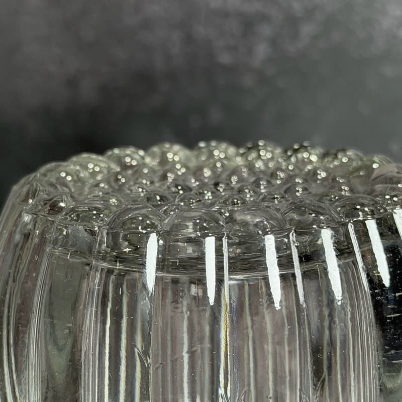 Jeanette National Glass Ribbed Lidded Sugar Jam Jar Hobnail Bottom 5” Vintage - Thumbnail 6