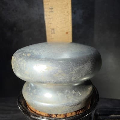 VTG Glass Coffee Decanter Pot & Matching Cream Cup Cork Lids Carafe Mid Century - Thumbnail 15