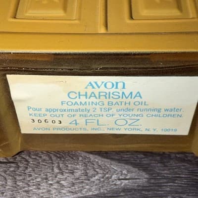 Vintage Avon Charisma Bath Oil Vanity 4 FL Oz-Unused - Thumbnail 8