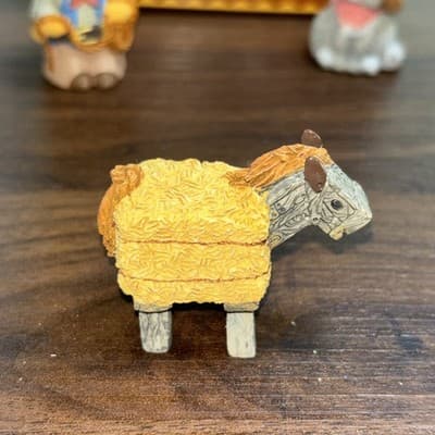 COWBOY CAMERON 3-Piece Set Hallmark Merry Miniatures Western Cats In Hats Roping - Thumbnail 4