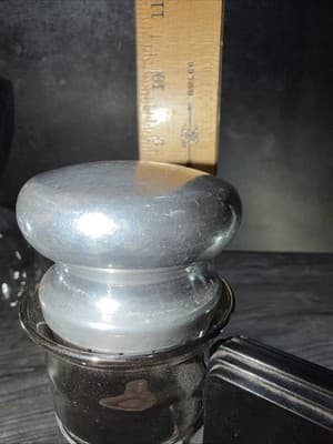 VTG Glass Coffee Decanter Pot & Matching Cream Cup Cork Lids Carafe Mid Century - Thumbnail 17