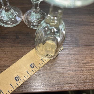 4 Libbey Chivalry Clear Cordial Glasses Discontinued Paneled Texture Faceted - Thumbnail 10