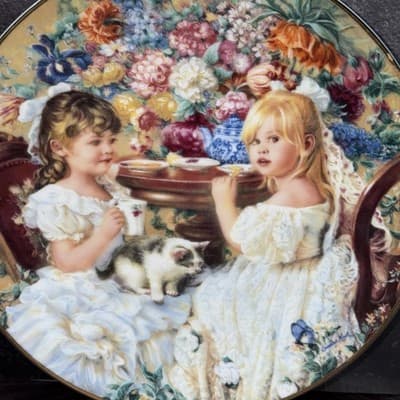 VTG Sandra Kuck The Tea Party Decorative Collectible Art Plate 4337PT NO COA - Thumbnail 7