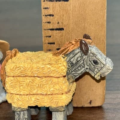 COWBOY CAMERON 3-Piece Set Hallmark Merry Miniatures Western Cats In Hats Roping - Thumbnail 17