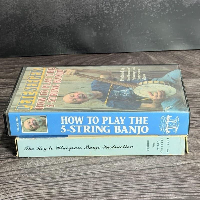 Banjo Instructional VHS Lot: Pete Seeger How to Play 5-String Banjo & Jerry Keys - Thumbnail 11