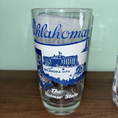 VTG 5 States Collectors Glasses Drinking Tumbler with Sheet Music Novelty - Thumbnail 16