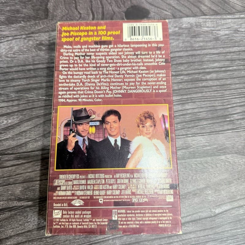 Johnny Dangerously VHS 1984 Michael Keaton Comedy Tape - Thumbnail 6