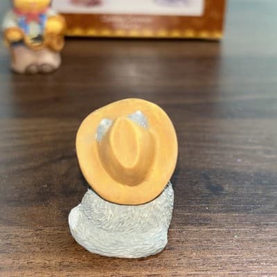 COWBOY CAMERON 3-Piece Set Hallmark Merry Miniatures Western Cats In Hats Roping - Thumbnail 8