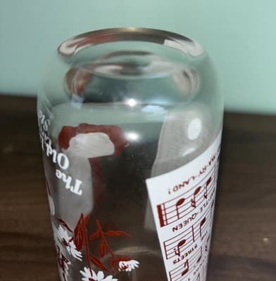 VTG 5 States Collectors Glasses Drinking Tumbler with Sheet Music Novelty - Thumbnail 8