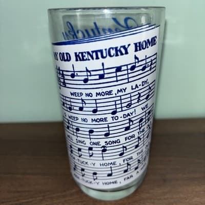 VTG 5 States Collectors Glasses Drinking Tumbler with Sheet Music Novelty - Thumbnail 19