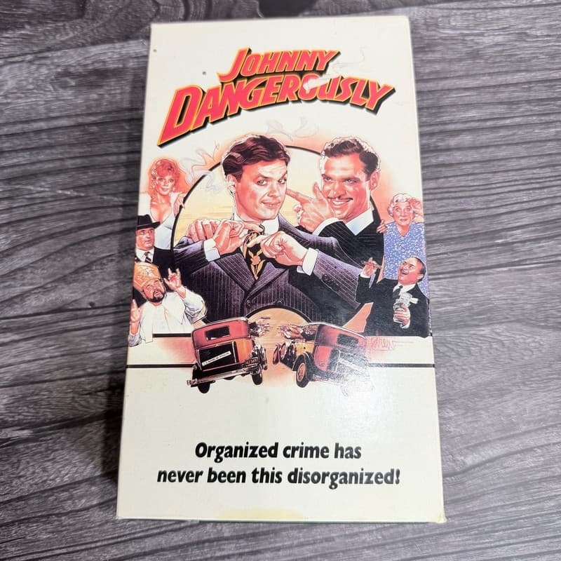 Johnny Dangerously VHS 1984 Michael Keaton Comedy Tape