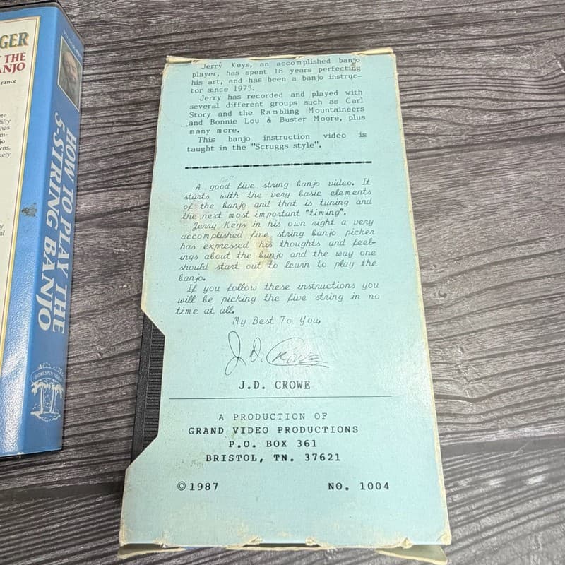 Banjo Instructional VHS Lot: Pete Seeger How to Play 5-String Banjo & Jerry Keys - Thumbnail 8