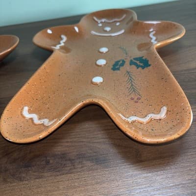 The Cook's Bazaar Gourmet Collection Gingerbread Cookie Platters Set Of 2 Trays - Thumbnail 7