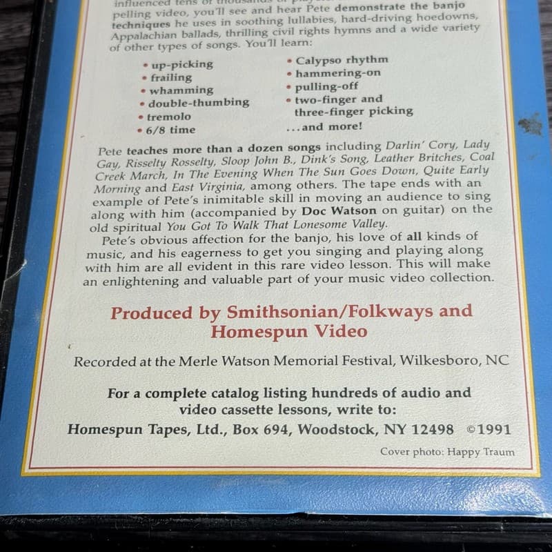 Banjo Instructional VHS Lot: Pete Seeger How to Play 5-String Banjo & Jerry Keys - Thumbnail 9
