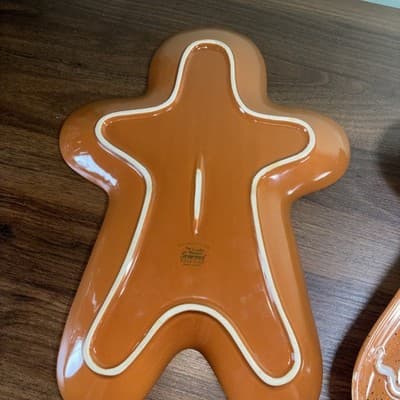 The Cook's Bazaar Gourmet Collection Gingerbread Cookie Platters Set Of 2 Trays - Thumbnail 11
