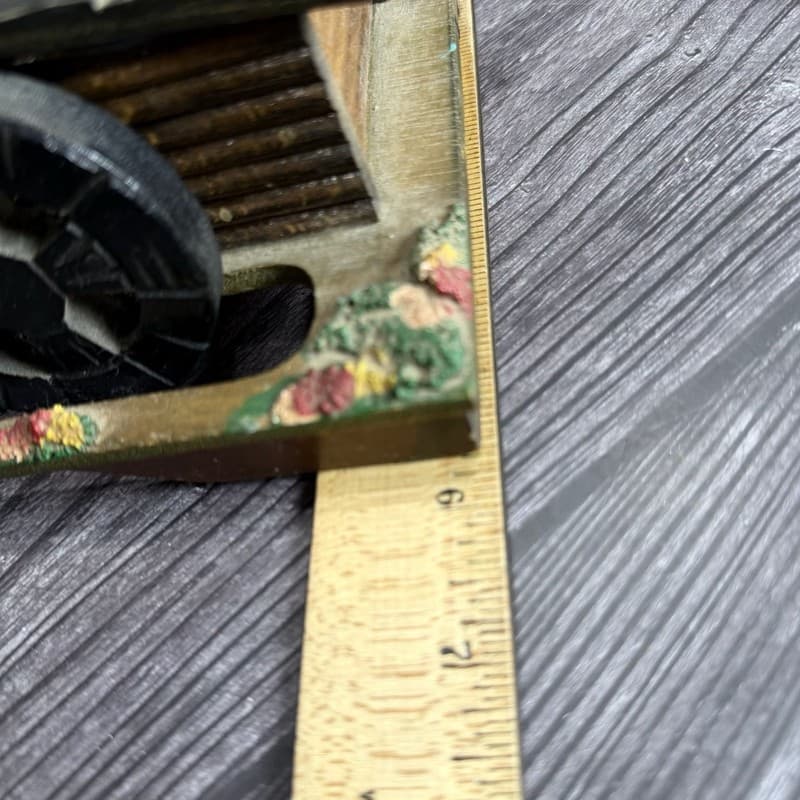 Vintage Wooden Swiss Chalet Music Box Jewelry Trinket Box with Moving Waterwheel - Thumbnail 14