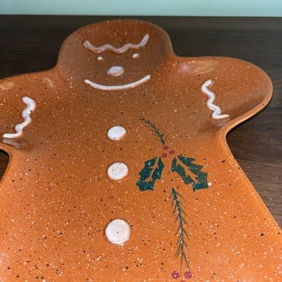 The Cook's Bazaar Gourmet Collection Gingerbread Cookie Platters Set Of 2 Trays - Thumbnail 6