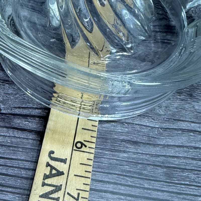 Vintage Hazel Atlas Criss-Cross Pattern Clear Glass Citrus Juicer Reamer - Thumbnail 13