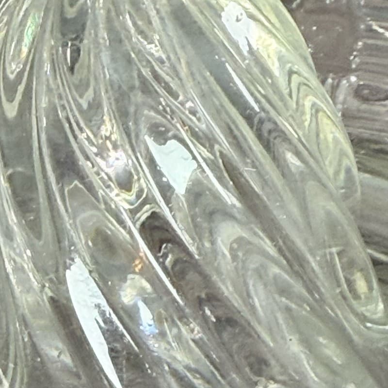 Vintage Hazel Atlas Criss-Cross Pattern Clear Glass Citrus Juicer Reamer - Thumbnail 6