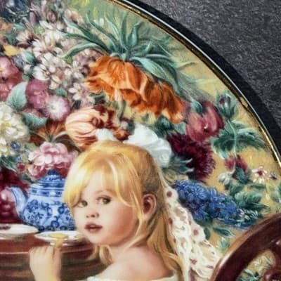 VTG Sandra Kuck The Tea Party Decorative Collectible Art Plate 4337PT NO COA - Thumbnail 6