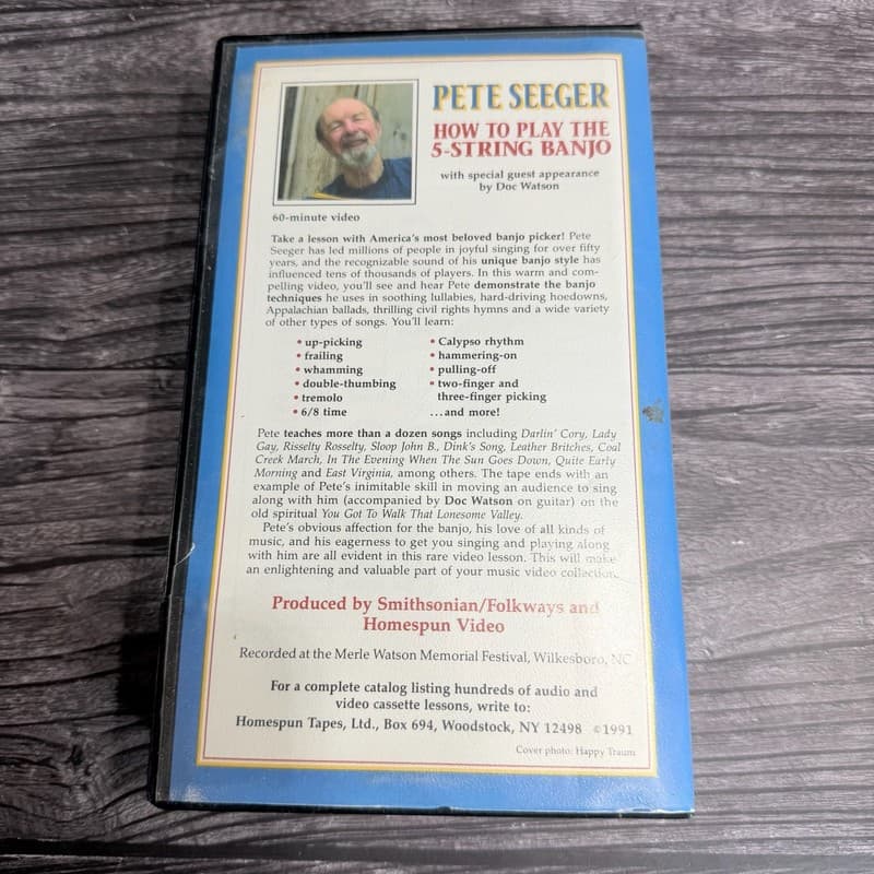 Banjo Instructional VHS Lot: Pete Seeger How to Play 5-String Banjo & Jerry Keys - Thumbnail 5