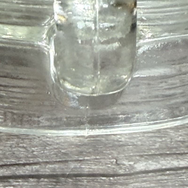Vintage Hazel Atlas Criss-Cross Pattern Clear Glass Citrus Juicer Reamer - Thumbnail 5