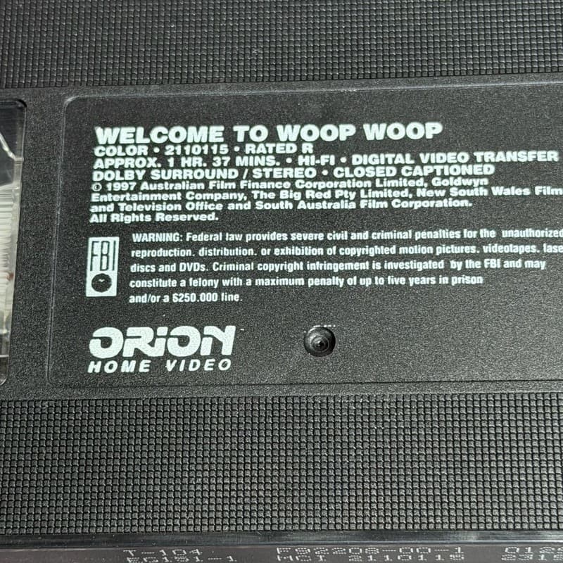 Welcome to Woop Woop (VHS, 1999) Johnathon Schaech Australian Comedy - Thumbnail 3