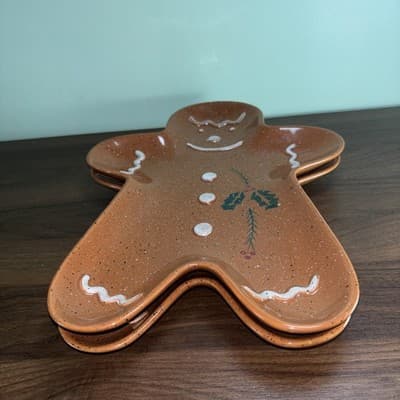 The Cook's Bazaar Gourmet Collection Gingerbread Cookie Platters Set Of 2 Trays - Thumbnail 15