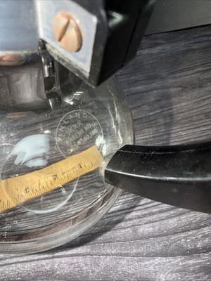 VTG Glass Coffee Decanter Pot & Matching Cream Cup Cork Lids Carafe Mid Century - Thumbnail 19
