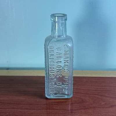 1880s HIRES IMPROVED ROOT BEER MAKES 5 GALLONS DRINK Soda BOTTLE antique - Thumbnail 3