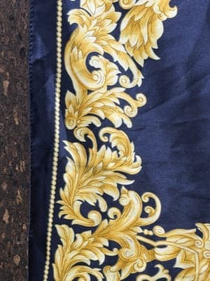Vintage Art Of Scarf 35” X 35” Square For The Tie Rack Burgundy Green Gold - Thumbnail 10