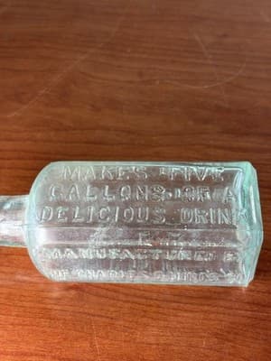 1880s HIRES IMPROVED ROOT BEER MAKES 5 GALLONS DRINK Soda BOTTLE antique - Thumbnail 11
