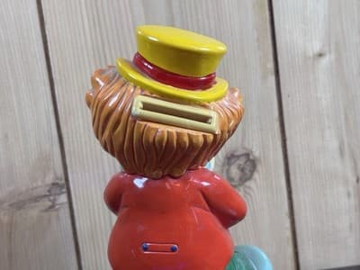 Vintage 1985 Hobo Clown Big Top Bonanza Coin Bank Del Monte 7" Plastic Cute - Thumbnail 6