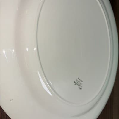 Homer Laughlin Rose Century Service Green Oval Serving Platter VTG - Thumbnail 12