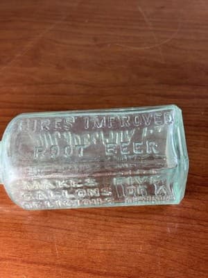 1880s HIRES IMPROVED ROOT BEER MAKES 5 GALLONS DRINK Soda BOTTLE antique - Thumbnail 10