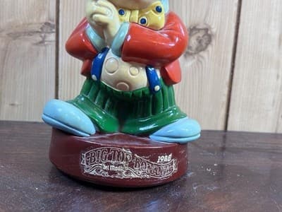 Vintage 1985 Hobo Clown Big Top Bonanza Coin Bank Del Monte 7" Plastic Cute - Thumbnail 2