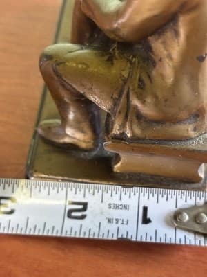Vintage Abraham Lincoln Cast Metal Statue Table Advertisement Mortgage Title Co - Thumbnail 12